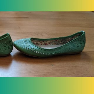 Bailarinas caladas verde menta talla 37