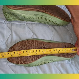 Bailarinas caladas verde menta talla 37