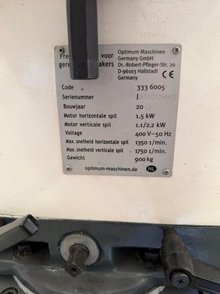 Fresadora Optimum MT50