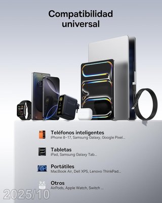 BASEUS Cargador USB-C 100w 3en1 Picogo E0121B