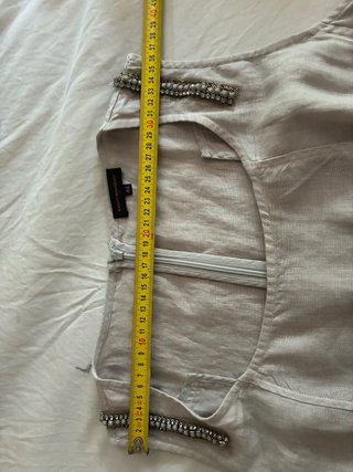 Vestido Adolfo Dominguez Lino Pedrería Talla M