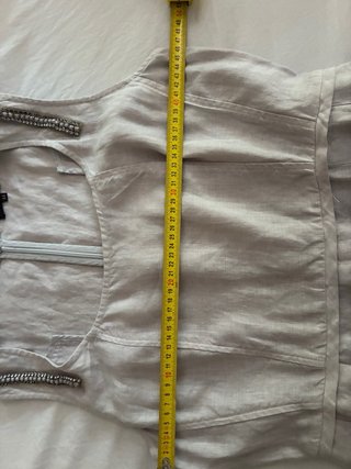 Vestido Adolfo Dominguez Lino Pedrería Talla M