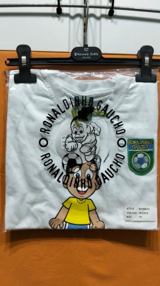 Lotto 3 T-shirt Ronaldinho Gaucho bimbo 10 anni