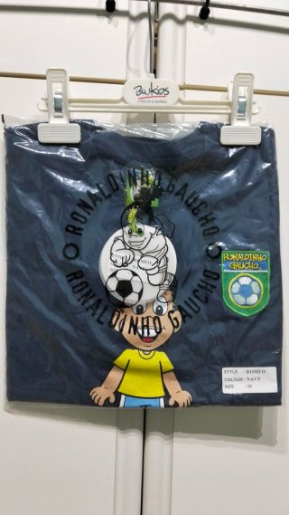 Lotto 3 T-shirt Ronaldinho Gaucho bimbo 10 anni