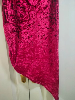 SHEIN - Vestido rojo de terciopelo