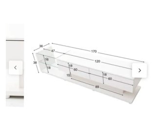 Mueble TV LED Blanco