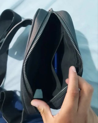 Riñonera Lacoste Negra