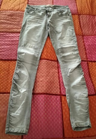 Pantalón Bershka Denim Gris Talla 38