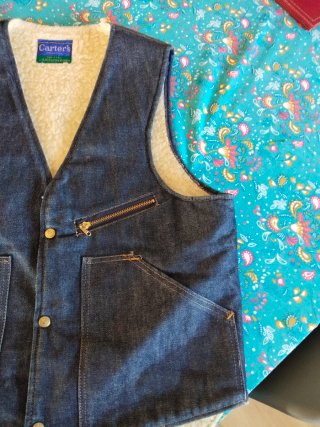 Chaqueta Carter's sin mangas vintage jeans años 80