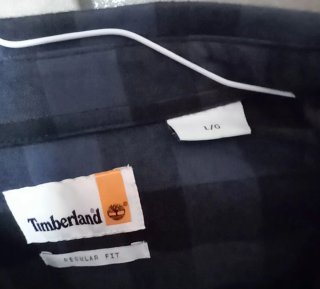 Camicia Timberland a quadri blu e nera