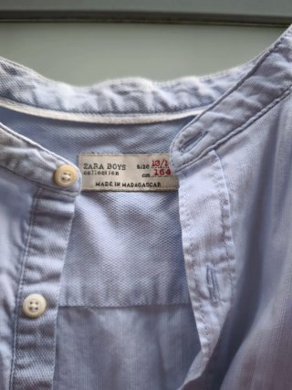 Camisa azul clara Zara 13/14