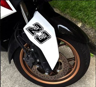 2 Adesivi Dorsali Moto Fulmine