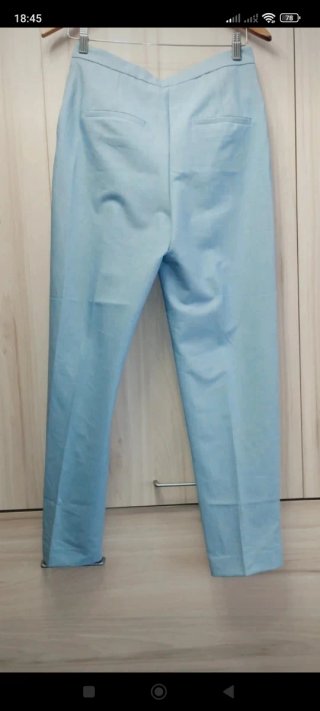 Pantalón Mango T.36 Azul Claro