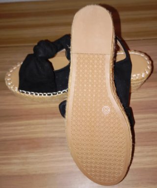 Sandalias cuñas esparto