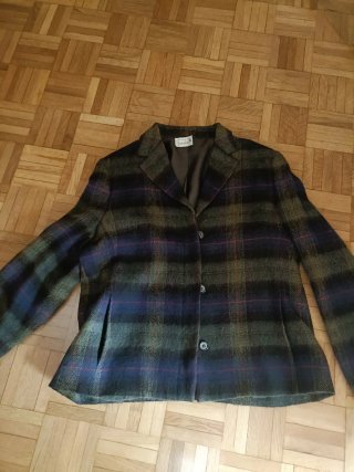 Blazer cuadros corto talla 42
