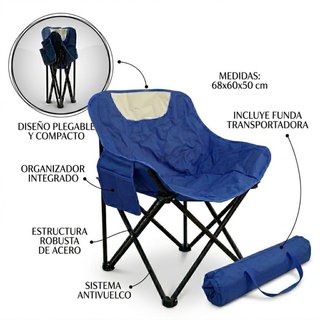 Silla Plegable Camping Cata 68x60x50cm - Nueva