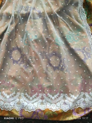 Manteletas Falleras  de tul blancas