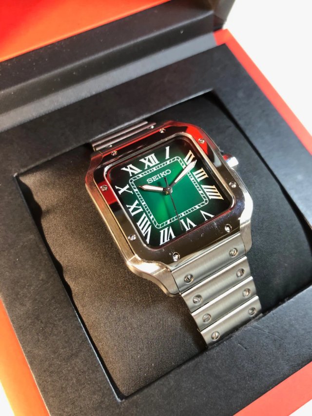 Seiko Mod Santos Classic Verde