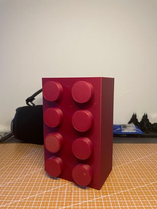 Vaso stile Lego rosso