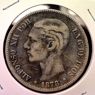 5 Pesetas Plata 1878 Alfonso XII