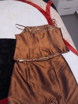 Conjunto Top y Falda Volantes Fiesta Cremallera lt