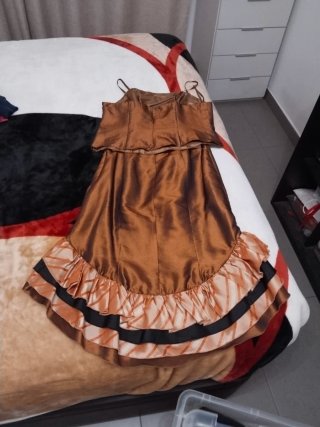Conjunto Top y Falda Volantes Fiesta Cremallera lt