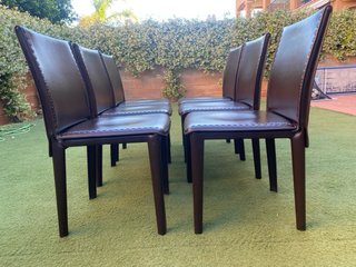 6 Sillas Roche Bobois Piel Chocolate