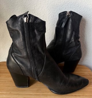 Botines Zara Piel Estilo Cowboy