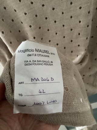 Maglia donna beige traforata
