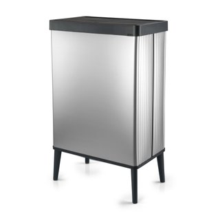 Cubo Basura Alto 54L Plata