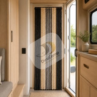 Cortina Chenilla 56x185 cm beige/gris/negro