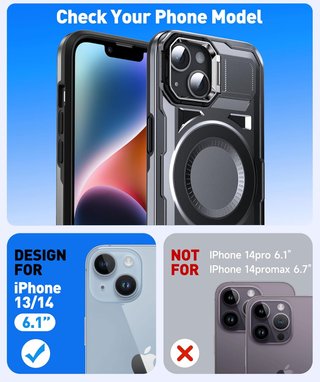 Funda iPhone 14/13 Negra Antigolpes