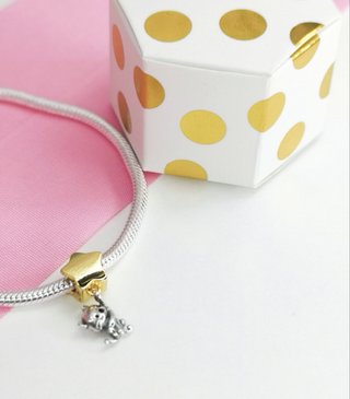 CHARM GATO ESTRELLA PARA PULSERA PANDORA CON CAJA