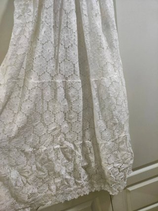 DAPHNE - Vestido largo blanco de encaje