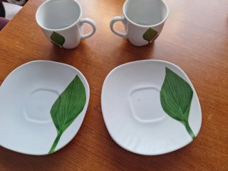 Set 2 tazze caffè con piattini - Vintage anni 2000