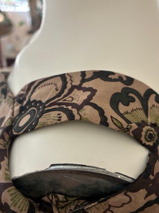 Vestido Adolfo Dominguez Paisley Marrón Verde seda