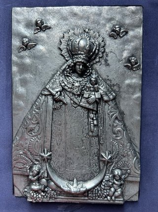 Cuadro Virgen del Rocío Metal Repujado