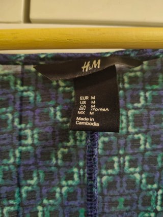 H&M - Pareo vestido estampado azul