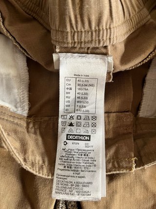 Pantalón cargo senderismo marrón