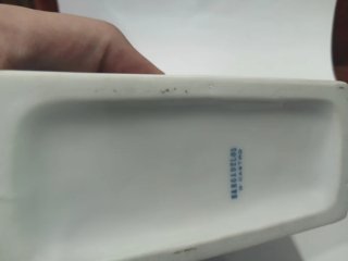 Cenicero Tren Sargadelos Cerámica Azul Blanco
