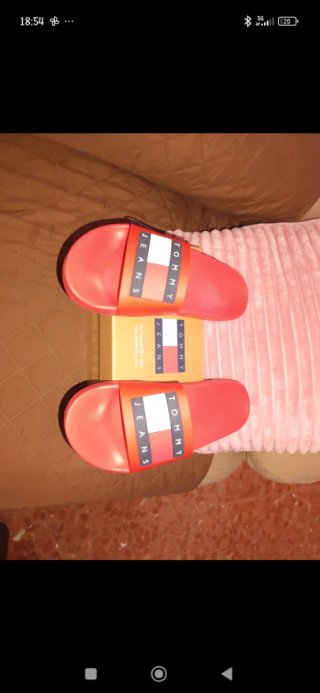 Chanclas Tommy Jeans Rojas Nuevas
