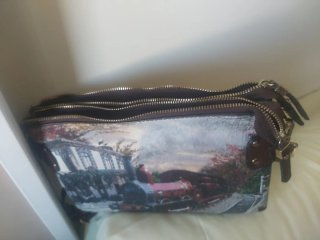 Bolso estampado tren