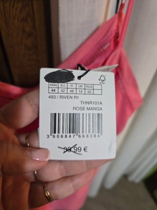 Vestido Naf Naf color salmón o coral talla 44