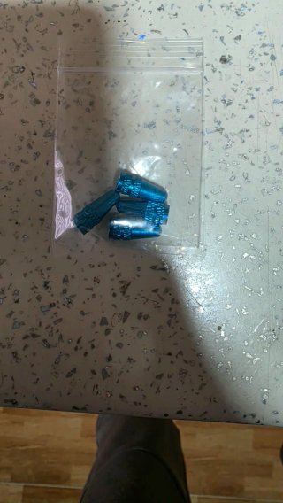 4 Tapones Válvula Azul Aluminio
