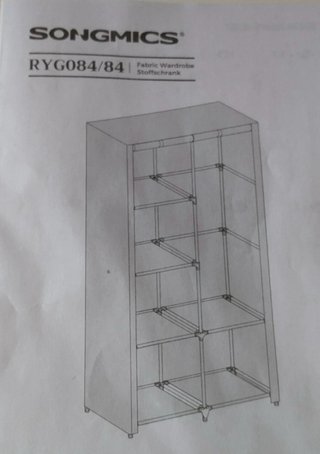Armario Portátil Songmics Gris 8 Cubos