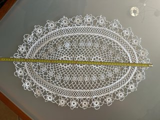 Centrotavola in pizzo stile chiacchierino 56x38 cm