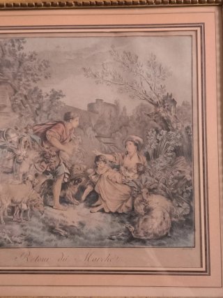 Grabado francés antiguo