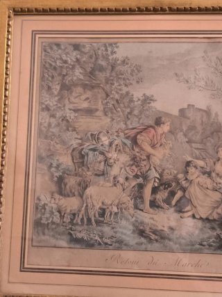 Grabado francés antiguo