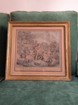 Grabado francés antiguo