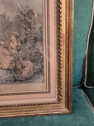 Grabado francés antiguo